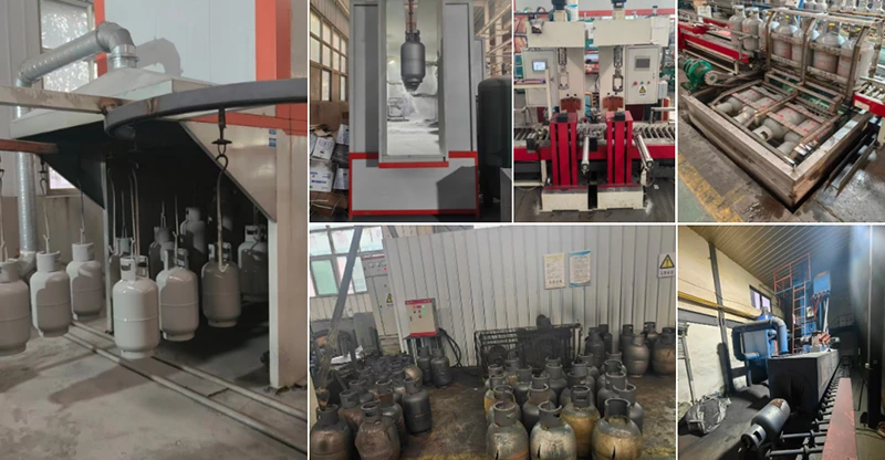 L&iacute;nea de prueba de presi&oacute;n de agua de cilindros de GLP y otros equipos auxiliares